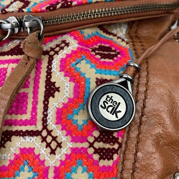 The Sak Women's Embroidered Equestrian Aztec Pattern Metal-Stud Crossbody Bag - Picture 5 of 13